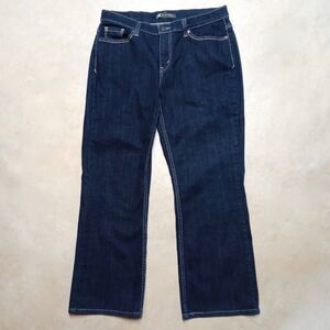 Levis 529 Curvy Bootcut Jeans Womens 14 (33x30) Blue Mid Rise Stretch Dark Wash